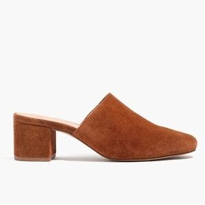 Madewell The Walker tan suede Mules sz7.5